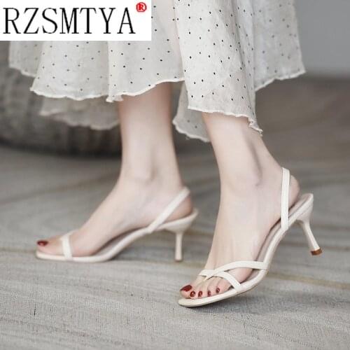 Slim Heels Summer Sexy High-heeled Sandals Womens Roman High Heels Woman Summer Fashion Shoes Size 34-39