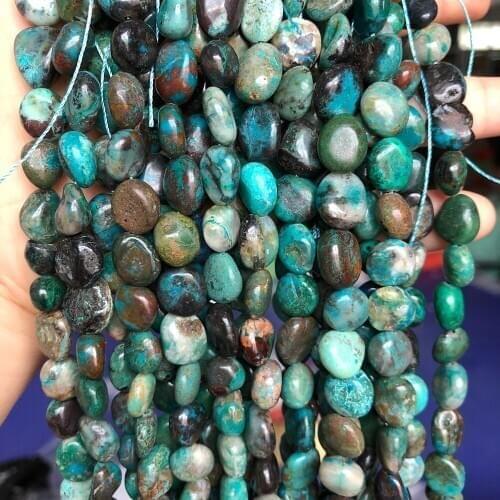 8-10mm Natural Irregular Chrysocolla Stone Accessories Beads Loose Spacer Beads For Jewelry Making DIY Bracelet Necklace 15"Inch