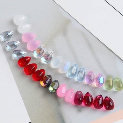 6*9MM 30Pcs Mix Colors Teardrop Beads Water Drop Czech Crystal Glass Beads For Women Making DIY Bracelet Necklace Jewelry