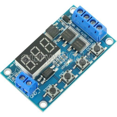 Micro USB 5V Digital LED Display Trigger Automation Delay Cycle Timer Control Switch Relay Module Board Controller