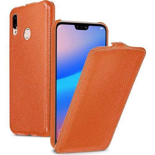 Business Up Down Flip Phone Bag Cover for Fundas Huawei P20 Lite Case Genuine Leather Case Coque capa nova 3e P20lite 5.84inch