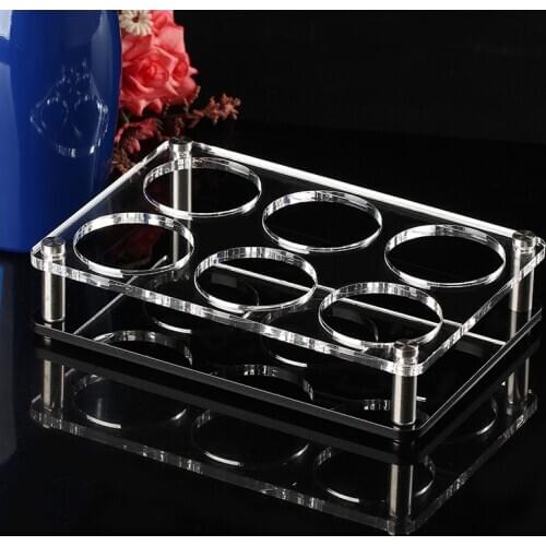 Acrylic beer cup holder bar KTV spirits octagonal cup frame round hole beer wine glass bracket customization