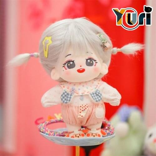 Original Anime Gong Jun Idol Star 20cm Wig Plush Doll Body Figure Toy Cosplay Cute Birthday Gift C MO