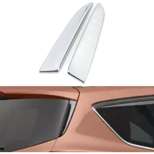 Chrome For Ford Kuga Escape 2013 2014 2015 2016 2017 2018 Rear Window Windshield Side Spoiler Cover Trim Decoration Accessories