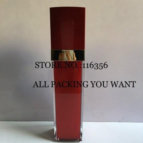 100ml RED acrylic bottle with gold press pump for lotion/emulsion/foundation/toner cosmetic packing