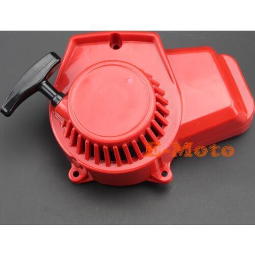 RED Plastic Easy Pull Start Recoil Starter For 47 49cc 2 Stroke Pocket Bike ATV Minimoto
