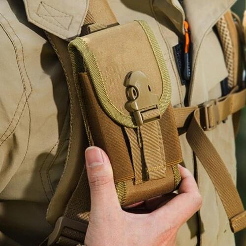 1 pc Multifunctional tactical mobile phone bag waterproof oxford mini lightweight military mountaineering waist bag with hook