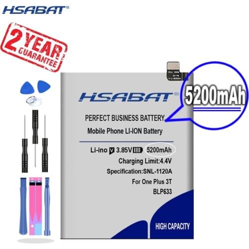 New Arrival [ HSABAT ] 4900mAh BLP633 Replacement Battery for OnePlus 3T A3010 1+ 3T for OnePlus 3