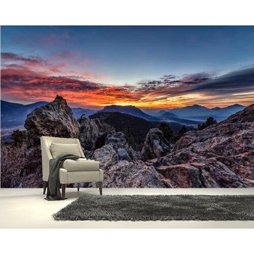 Papel de parede Rocky Mountain National Park Crag Natural wallpaper mural,living room tv wall bedroom wall papers home decor