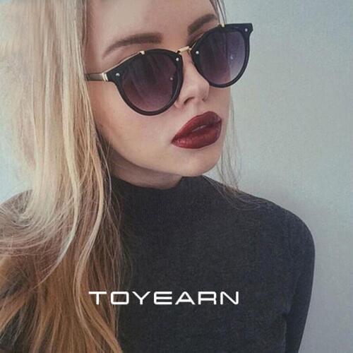 New Luxury Brand Designer Sexy Lady Round Sunglasses Women Men Vintage Rivet Frame Mirror Sun Glasses For Female Oculos De Sol