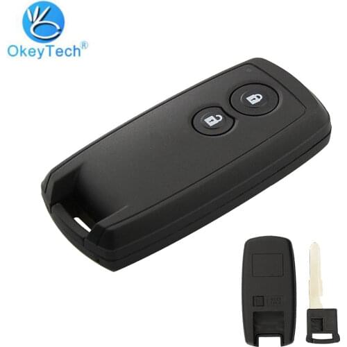 OkeyTech 2 Button Keyless Entry Remote Key Shell Auto Car Key Cover Case Fob with Insert Blade for Suzuki SX4 Grand Vitara Swift