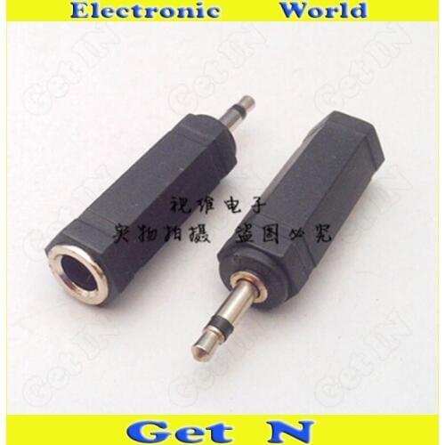 10pcs AV Adapter Connector Converting 3.5 Mono Track Male to 6.35/6.5 Female 6.35/6.5 Female -- 3.5 Male Adapter