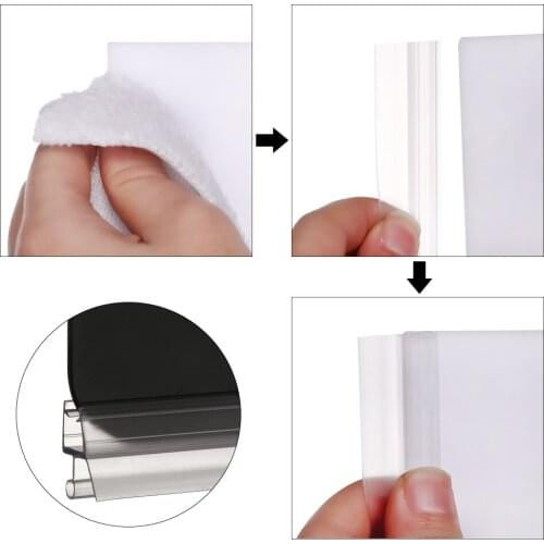 4 to 12mm Seal Gap Window Door Weatherstrip Bath Shower Screen Door Seal Strip Door Protective Strip Bathroom Hardware