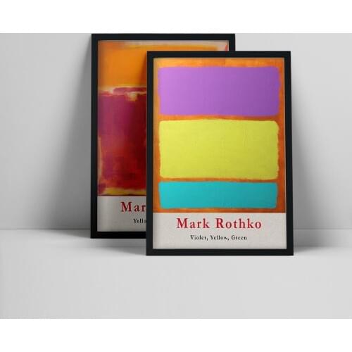 Mark Rothko Exhibition Poster for The Guggenheim Museum New York 1970 Museum Print Abstract Wall Art Canvas Painting Home Decor