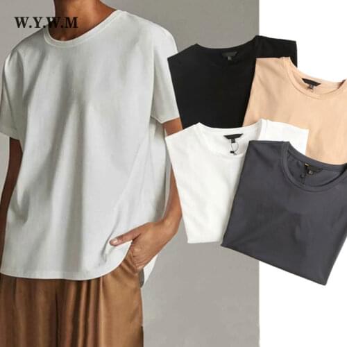 Женские трикотажные футболки WYWM China At AliExpress