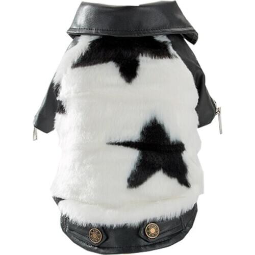 Winter Dog Clothes Leather Coat Jacket Warm Puppy Doggie Apparel Yorkshire Poodle Pomeranian Schnauzer Corgi Clothing Outfit