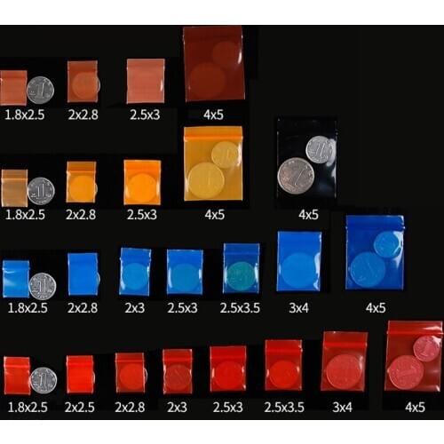 Thick 0.24mm 100pcs Mini Cute Zip lock Bags Plastic Packaging Bags Plastic Zipper Bag Ziplock Pill Jewelry Packaging Pouches