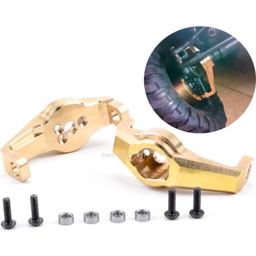 1pair RC Car Heavy Duty Brass Front Hub Carrier Steering Knuckle for Traxxas TRX4 1/10 1:10 RC Crawler Car Counterweights