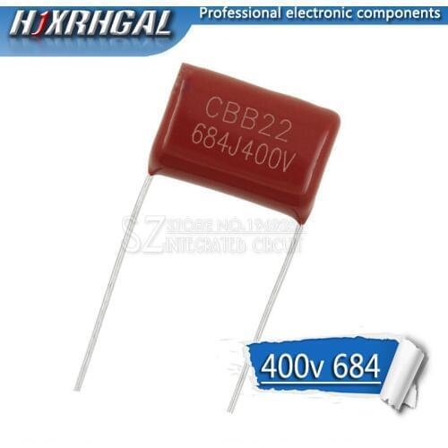 1PCS 400V684J pitch 15MM 0.68UF 680nf 684 400V CBB Polypropylene film capacitor hjxrhgal