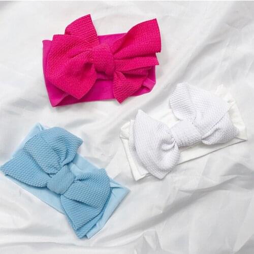 3Pcs/set Baby Girls Headbands Solid Color Knot Hairbands Newborn Grainy Headwear Set Hair Accessories 0-4years