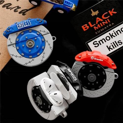 3D Car Wheel Brake Disc Cool Soft Silicone Earphone Cover Bluetooth Wireless Headset Case Coque for Airpods 1 2 Pro Case Funda
