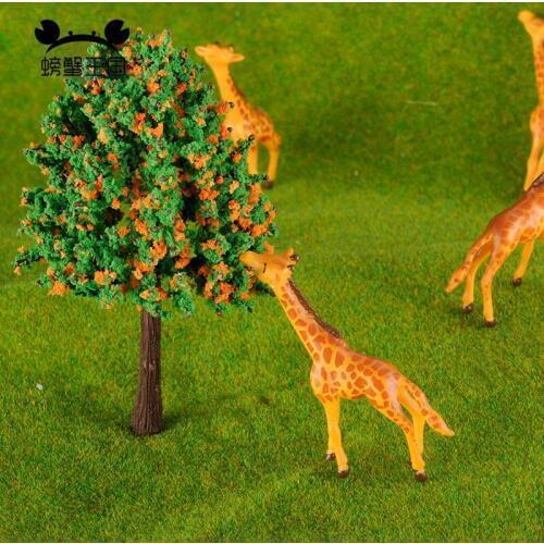 5pcs HO Scale painted Farm Animals giraffe Model Railway 1:87 scale model animals building kit