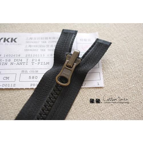 5 # YKK Zipper Resin Long Section of Double-Sided Rotating Head DU Clothing for 60cm ~ 80cm