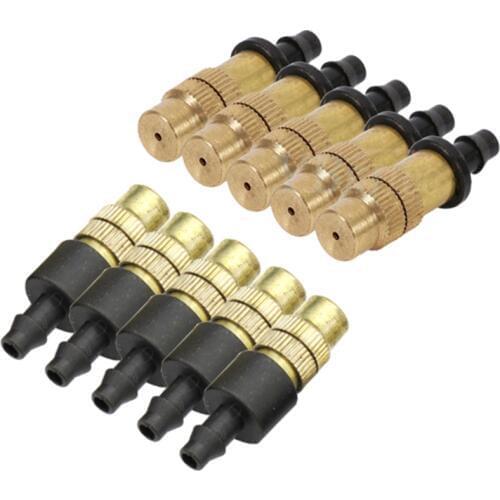 50PCS Adjustable Sprayer Brass Misting Nozzle Atomizing Sprinkler for Mini Drip Garden Watering Irrigation Spray