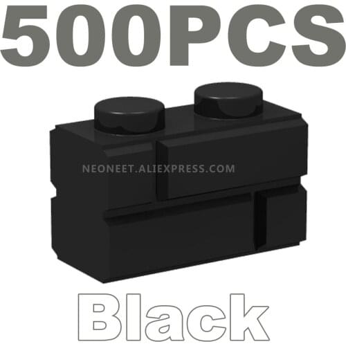 Black 1x2 Bricks Wall Dots Building Blocks Brick 300/500 For Minifigures Mega Bloks 98283 6000066 MOC City Street Houses Castle