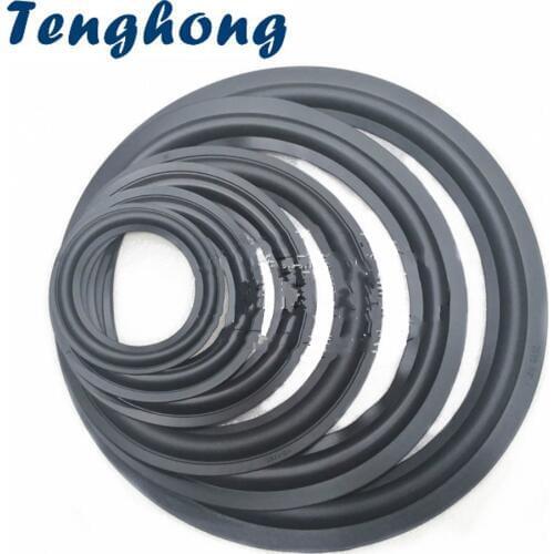 Tenghong 2pcs Speaker Rubber Edge 4 5 6 8 10 12 Inch Subwoofer Speakers Repair Parts Accessories Folding Ring In Loudspeaker DIY