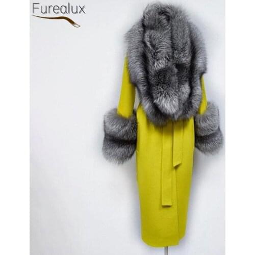 Furealux Long Fur Coats