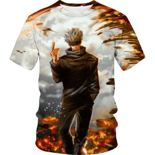 Jujutsu Kaisen Anime T Shirt Manga Men Clothing T-Shirts Tops Camisetas Hombre Ropa Camisa Masculina Verano Roupas Masculinas