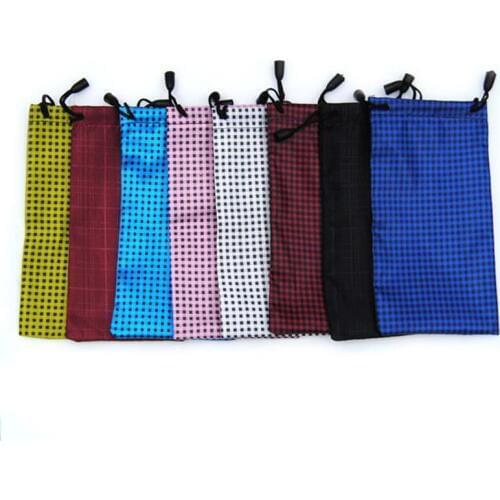 Hot Sale Portable 3Pcs/Set Random Color Soft Cloth Sunglasses Bag Drawstring Pouch Glasses Case Eyewear Accessory Unisex