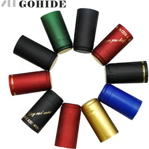 GUHD 20pcs/lot PVC Heat Shrink Sealing Cap Cover Wine Thickened Brewed Red Wine Bottle Cap Wine Bottle Heat Shrink Capsules