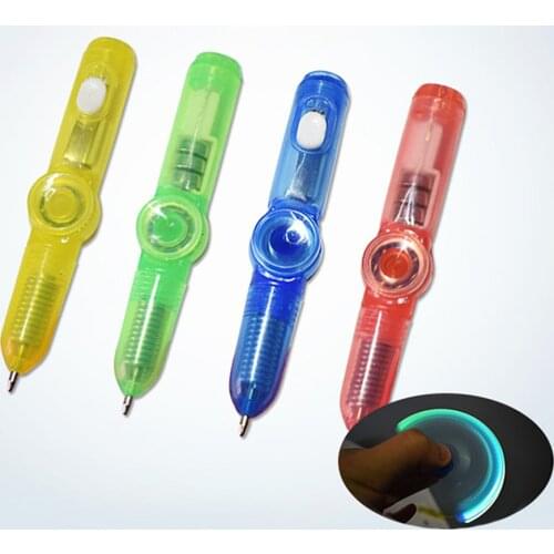 Interesting toy Fingertip Rotating spinner Gyro toy Pen Led Luminous Gyro Pen Office ADHD EDC Anti Stress kinetic desk toy