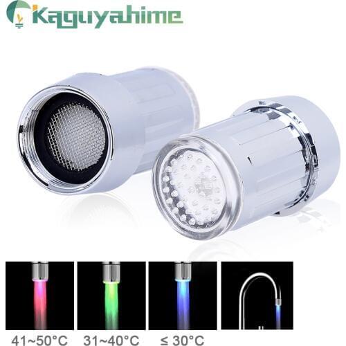 Kaguyahime LED Water Faucet Temperature RGB Color Faucet Aerator Water Faucet Lamp LED For Kitchen Tap Grifo LED Aerator musluk