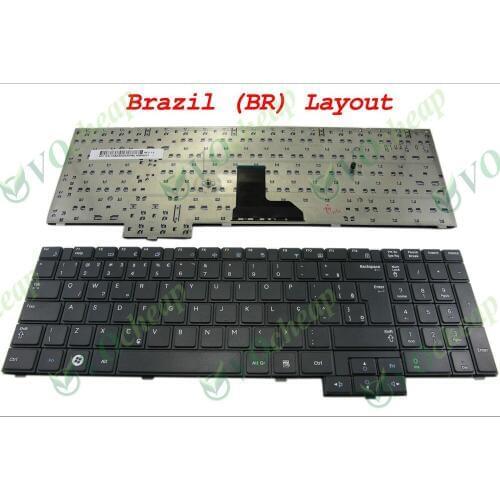 New Laptop keyboard for Samsung NP- R620 R618 R517 R523 R525 R528 R530 R540 P530 P580 Black Brazil BR layout - BA5902936
