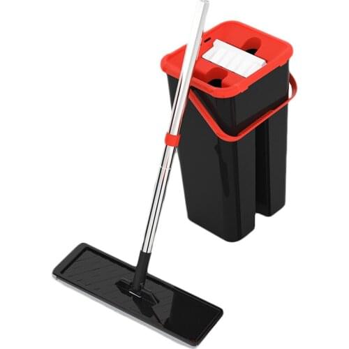 New Floor Mop With Drainer Washing Bucket Household Easy Cleaning Tools For Home Use Product Accessories Microfiber Cloth Tile