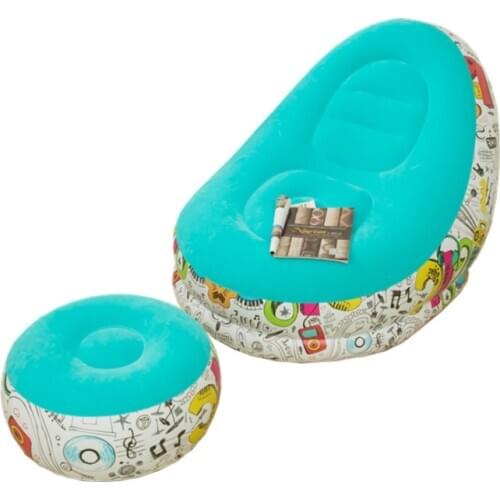 Wonderlife Simple 2 Set Portable Lazy Inflatable Sofa Outdoor Beach Fashion High Quality Inflatable Bed Outdoor Furniture