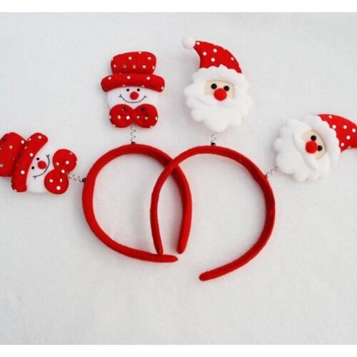 Christmas Headband Children Christmas Gift Toy Hair Pin Girls Cute Decoration Santa Claus Snowman Hair Band Hair Accessories