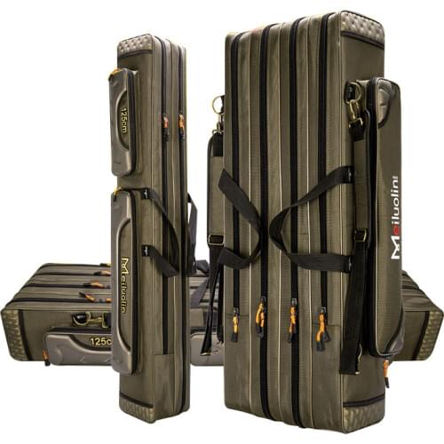 2/3/4 Layer 80/90/100/120/125CM Luggage Bag Portable Foldable Fishing Rod Carrier Fish Tackle Bag Tools Storage Bag Case рыбалка