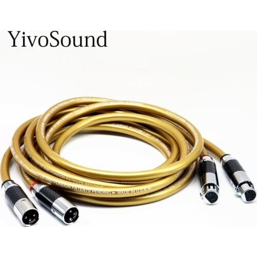Yivosound Hifi Silver-plated 2XLR Cable High Quality 6N OFC HIFI XLR Male to Female Audio Cable signal line coaxial cable