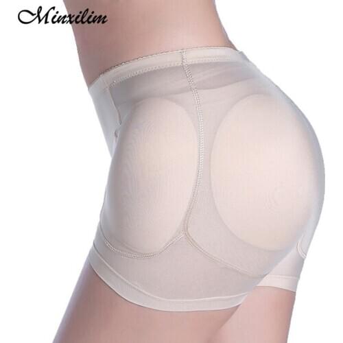Minxilim Butt Lift Body Shaper Sexy Lingerie Slimming Underwear Women Hip Pads Party Wedding Nude Black Shapewear Panties 2020