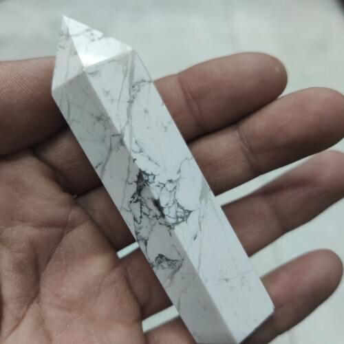1pcs 70g Natural White Turquoise Crystal Obelisk Quartz Point Specimen Healing