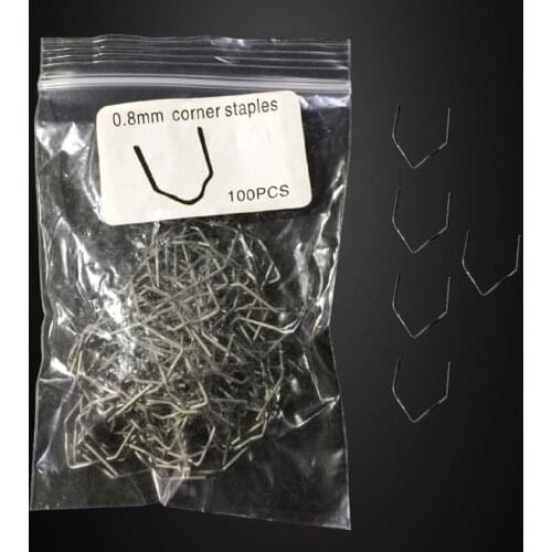 100 Pcs/Set Precut 0.6mm Wave Flat Hot Staples For Plastic Stapler Repair Welder