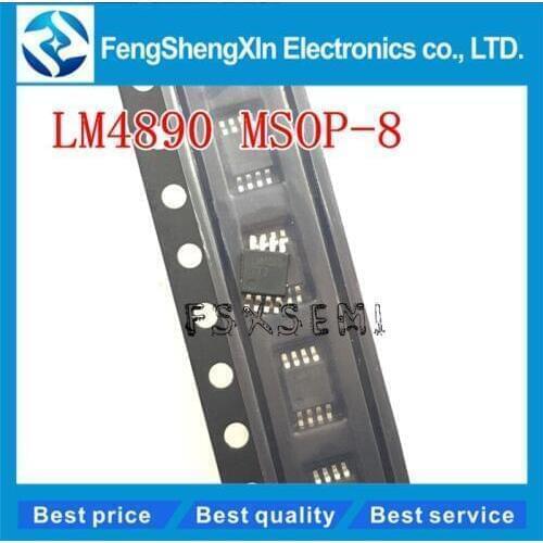 100pcs/lot New LM4890 LM4890S XPT4890 LB4890 NS4890 MSOP8 Dual channel audio power amplifier