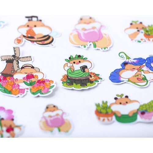 20Pcs Cute Hamster Stickers for Luggage Laptop Skateboard Bicycle Motorcycle Styling Decals Fashion Cool Sticker