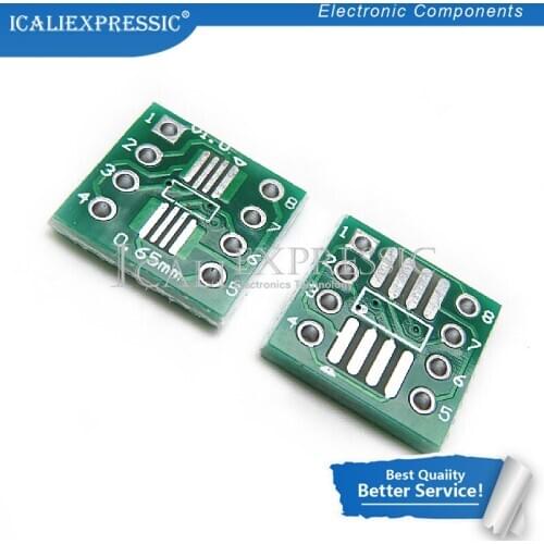 20PCS TSSOP8 SSOP8 SOP8 to DIP8 PCB SOP-8 SOP Transfer Board DIP Pin Board Pitch Adapter In Stock