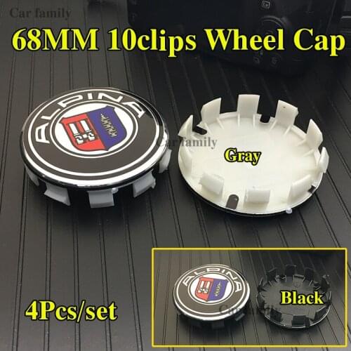 4pcs/set 68mm 10Clips Car Wheel Center Hub caps Rims Caps Emblem badge cover for E92 E93 F02 E63 E64 E65 E86 E89 E85