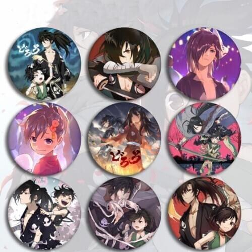 5 Pcs/set Kawaii Anime Badge Trendy Manga Dororo Cosplay Badges Brooch Pins Icon Collection Gift for Bag Clothes Figure Toys